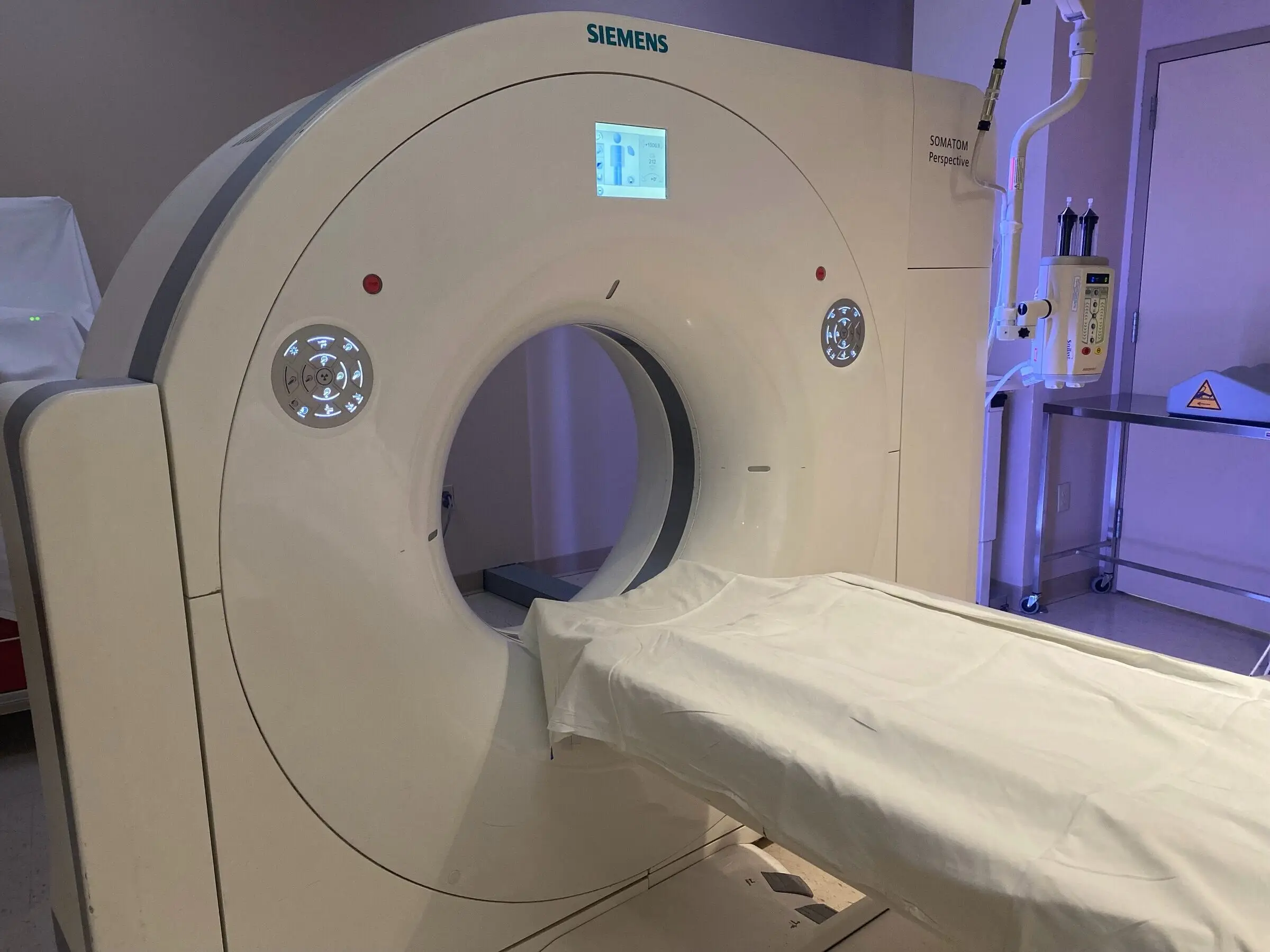 The CT scanner in CRMC's medical imaging department